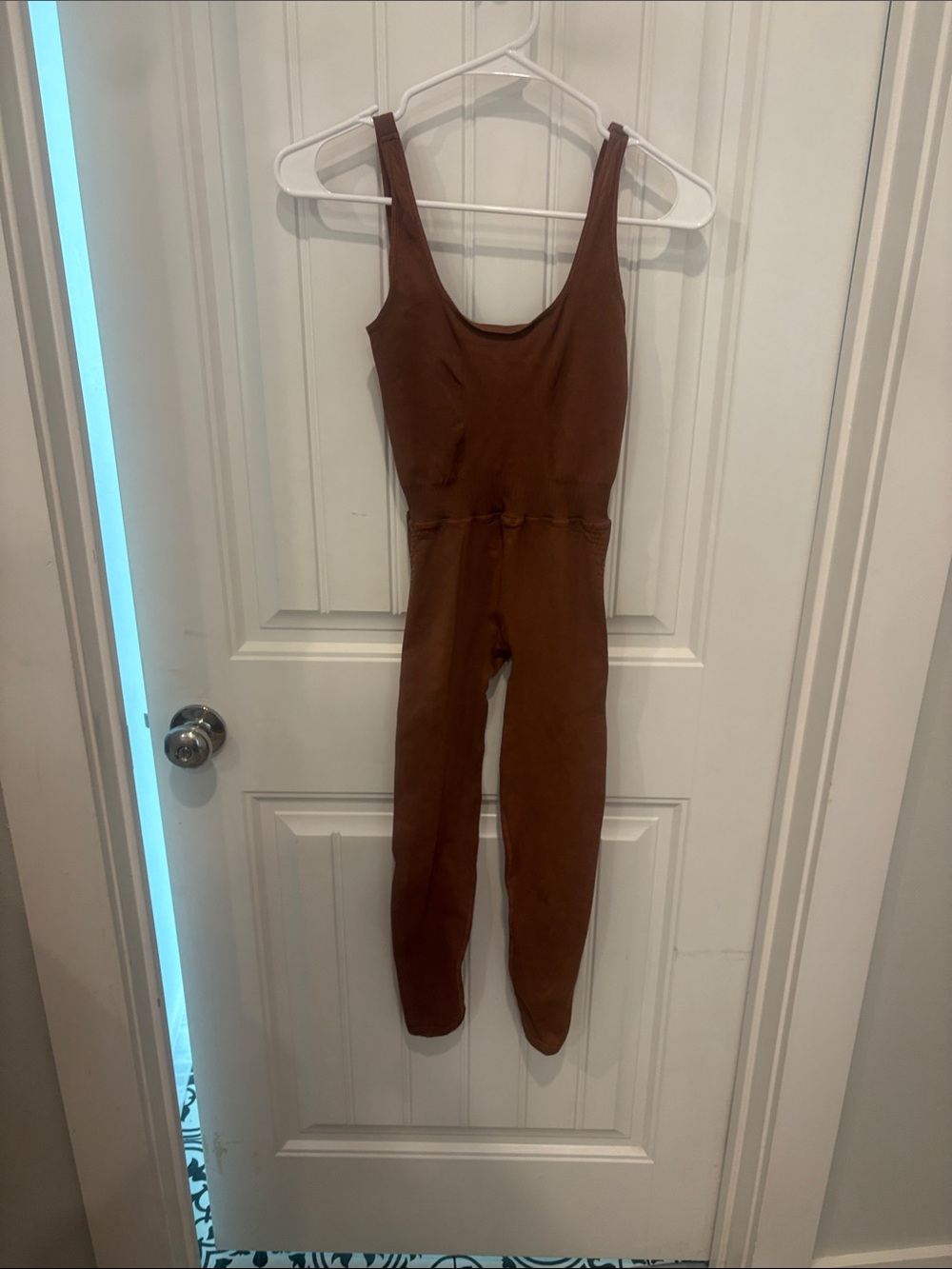 FP Movement by Free People Rust-Brown Scoop-Neck Jumpsuit